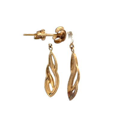 9ct yellow gold earrings 1.8g (sh26203b)