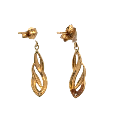 9ct yellow gold earrings 1.8g (sh26203b)