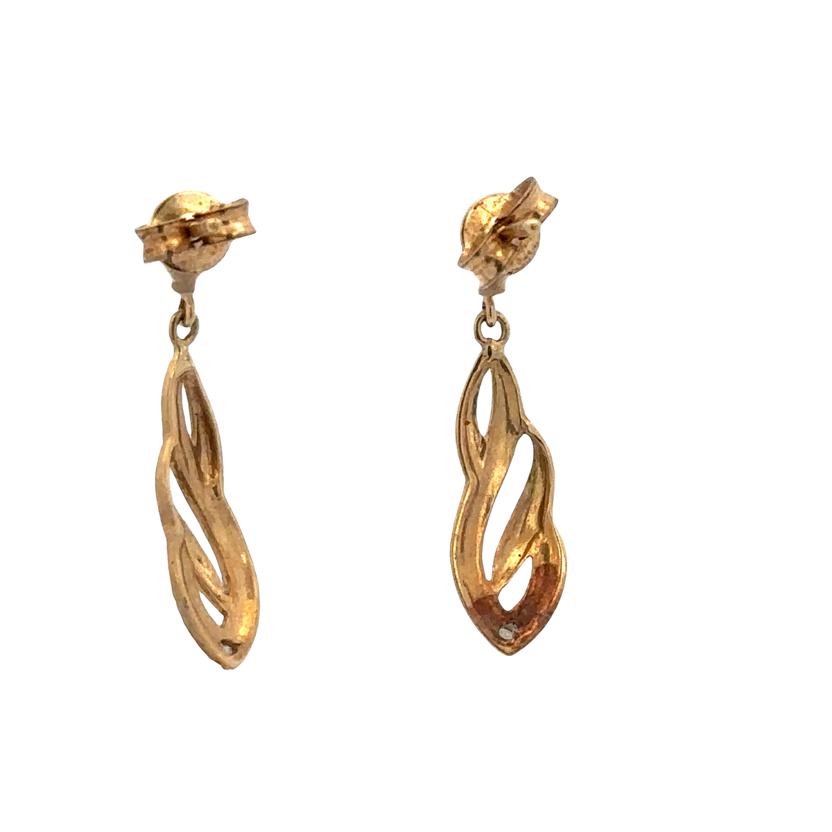 9ct yellow gold earrings 1.8g (sh26203b)