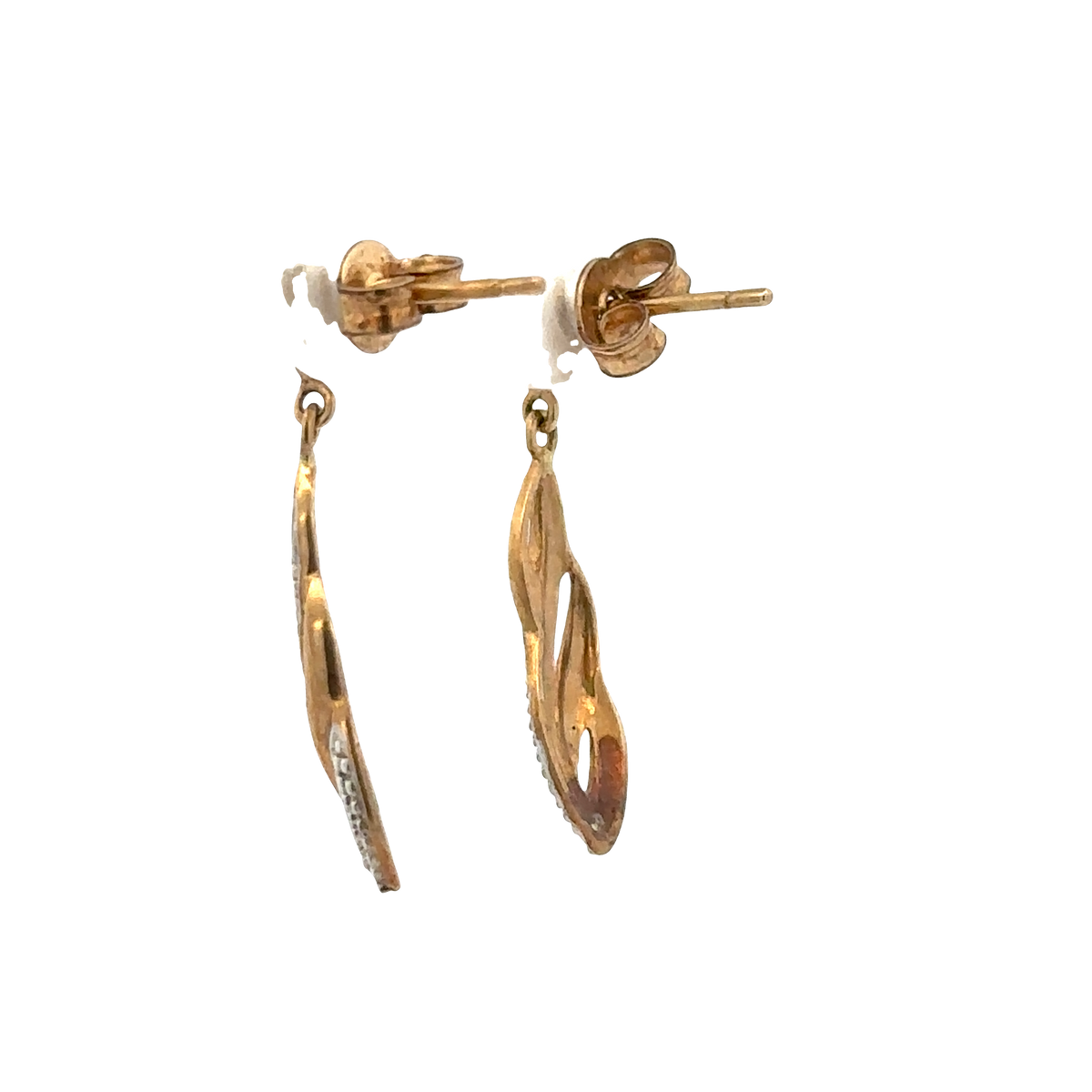 9ct yellow gold earrings 1.8g (sh26203b)