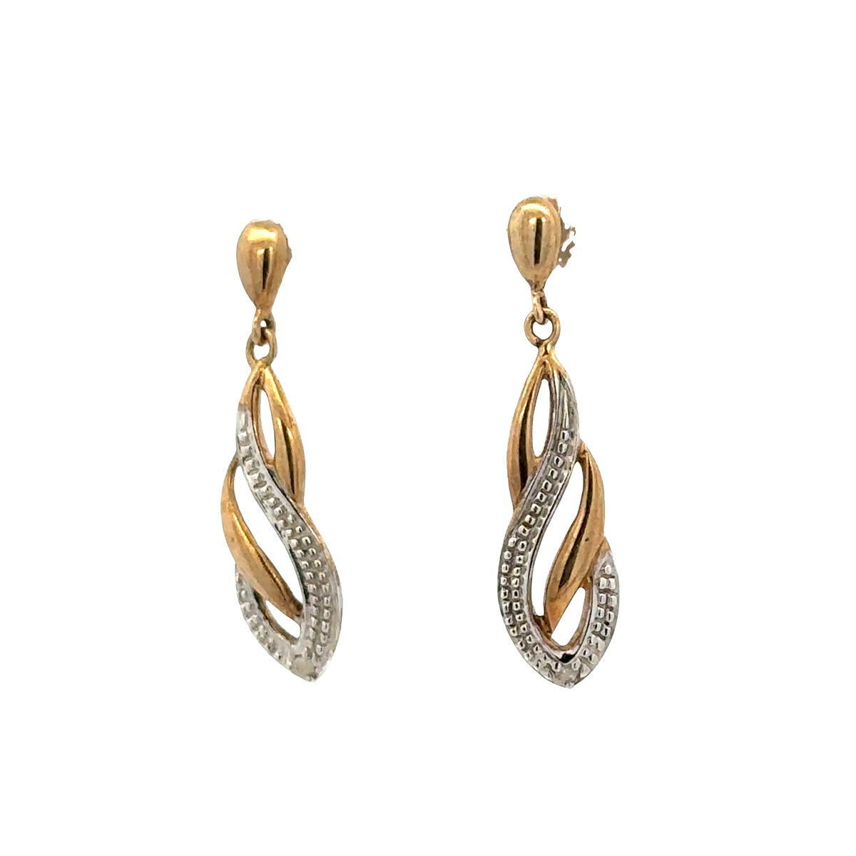9ct yellow gold earrings 1.8g (sh26203b)
