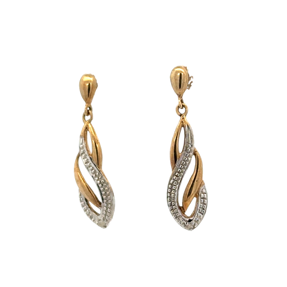 9ct yellow gold earrings 1.8g (sh26203b)