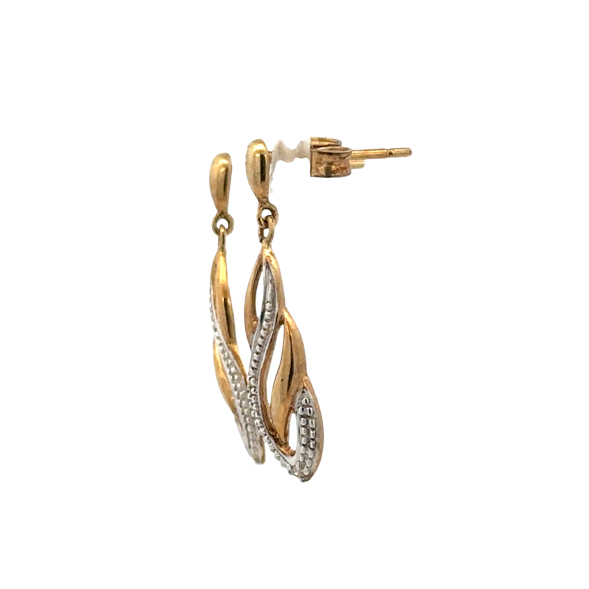 9ct yellow gold earrings 1.8g (sh26203b)