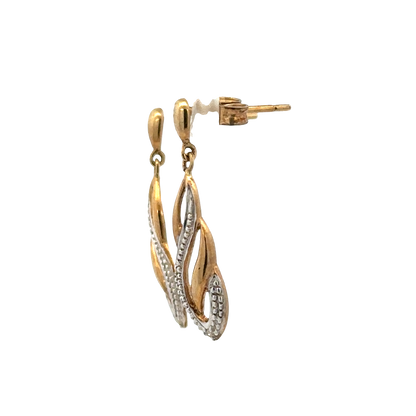 9ct yellow gold earrings 1.8g (sh26203b)