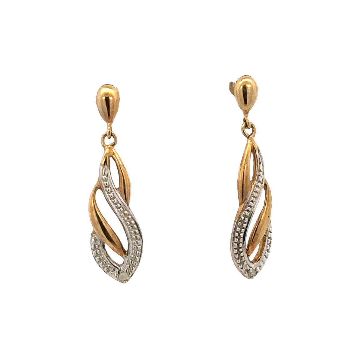 9ct yellow gold earrings 1.8g (sh26203b)