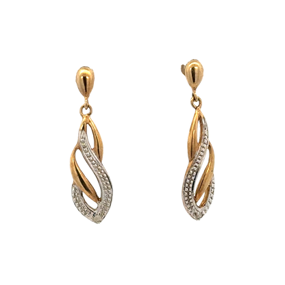 9ct yellow gold earrings 1.8g (sh26203b)