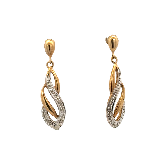 9ct yellow gold earrings 1.8g (sh26203b)