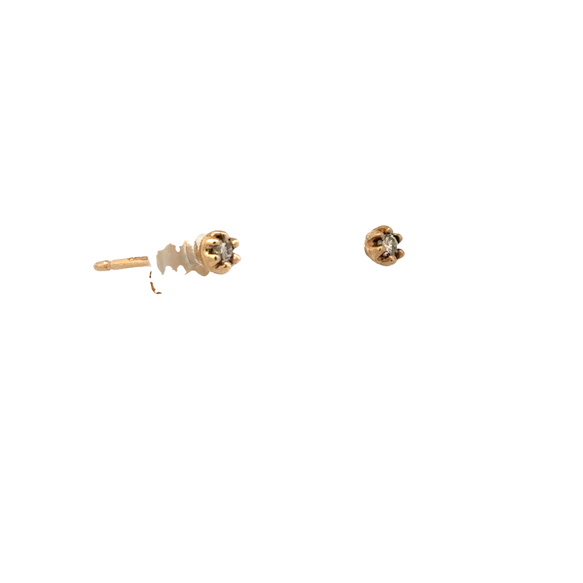 9ct yellow gold diamond earrings 0.5g (sh26748b)