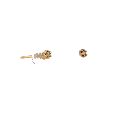 9ct yellow gold diamond earrings 0.5g (sh26748b)