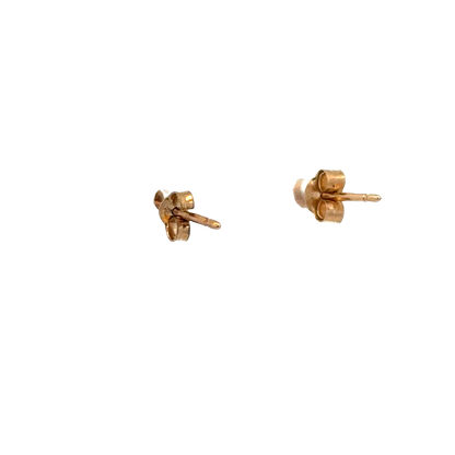 9ct yellow gold diamond earrings 0.5g (sh26748b)