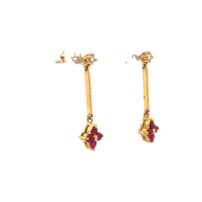 18ct yellow gold diamond earrings 1.7g (sh25094l)