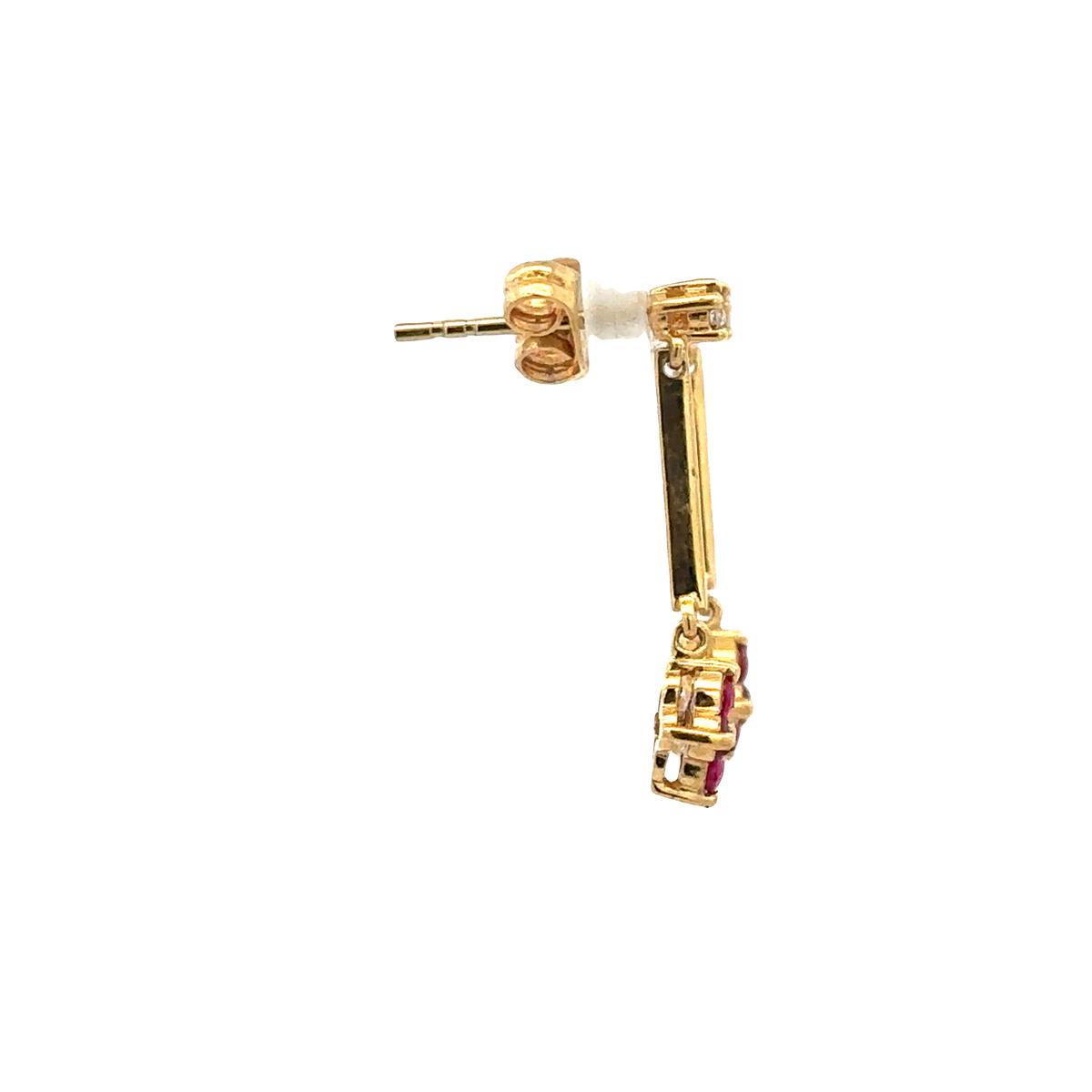 18ct yellow gold diamond earrings 1.7g (sh25094l)