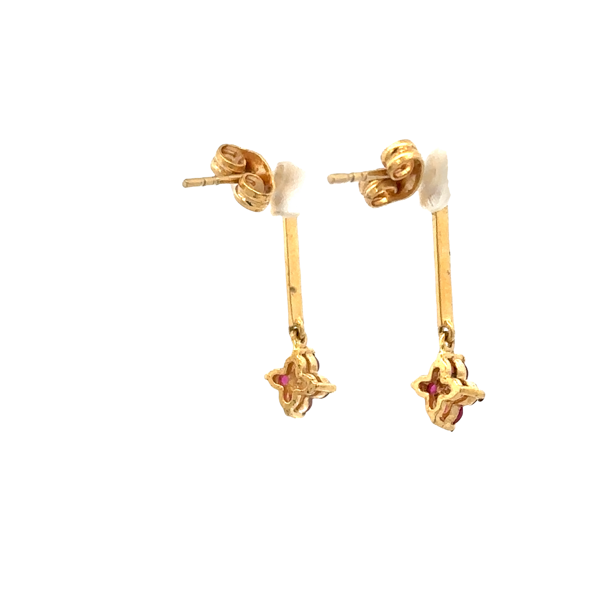 18ct yellow gold diamond earrings 1.7g (sh25094l)