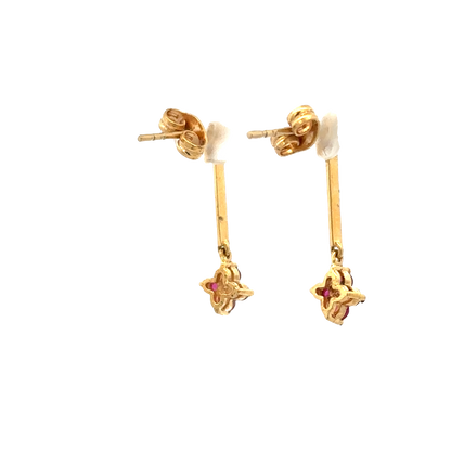18ct yellow gold diamond earrings 1.7g (sh25094l)
