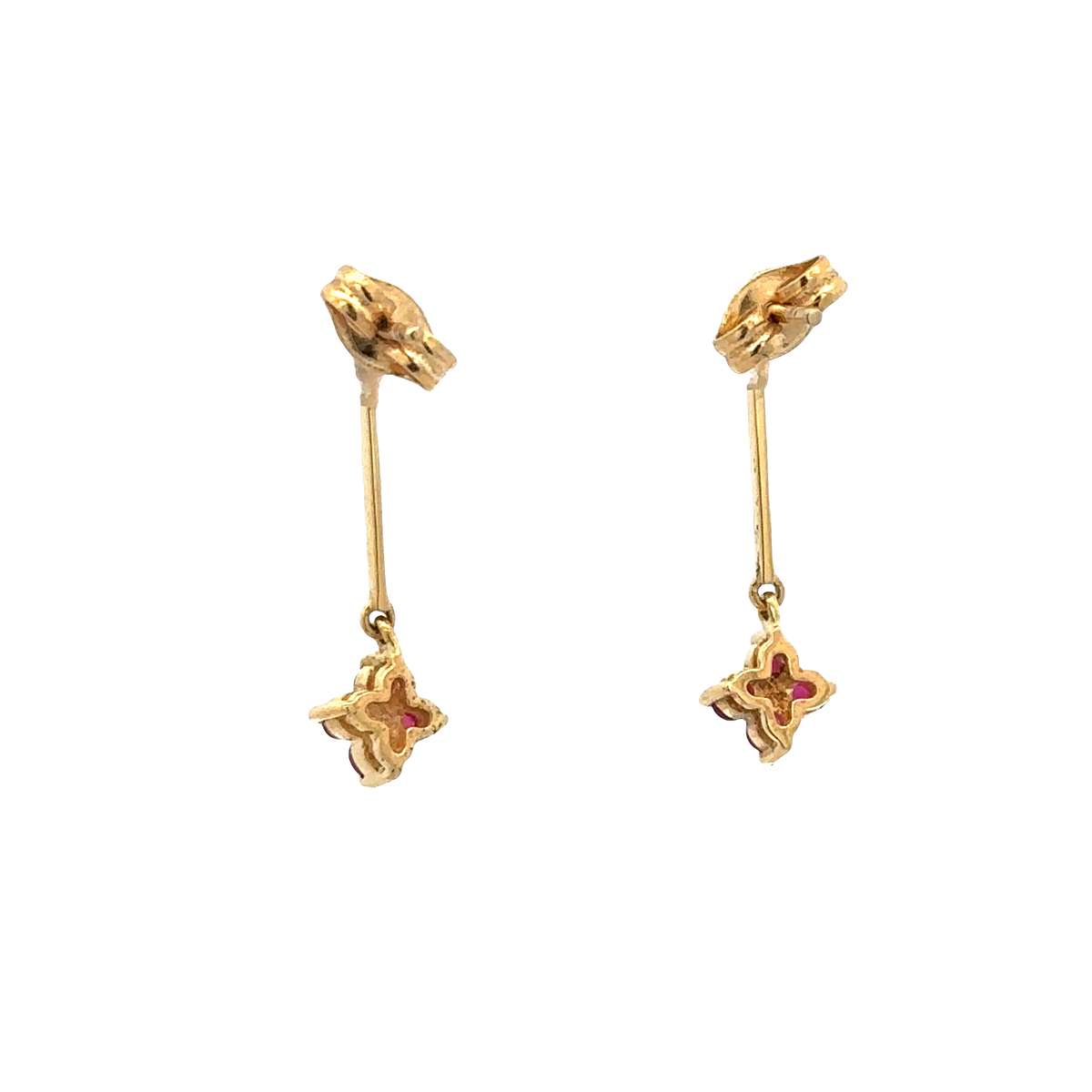 18ct yellow gold diamond earrings 1.7g (sh25094l)