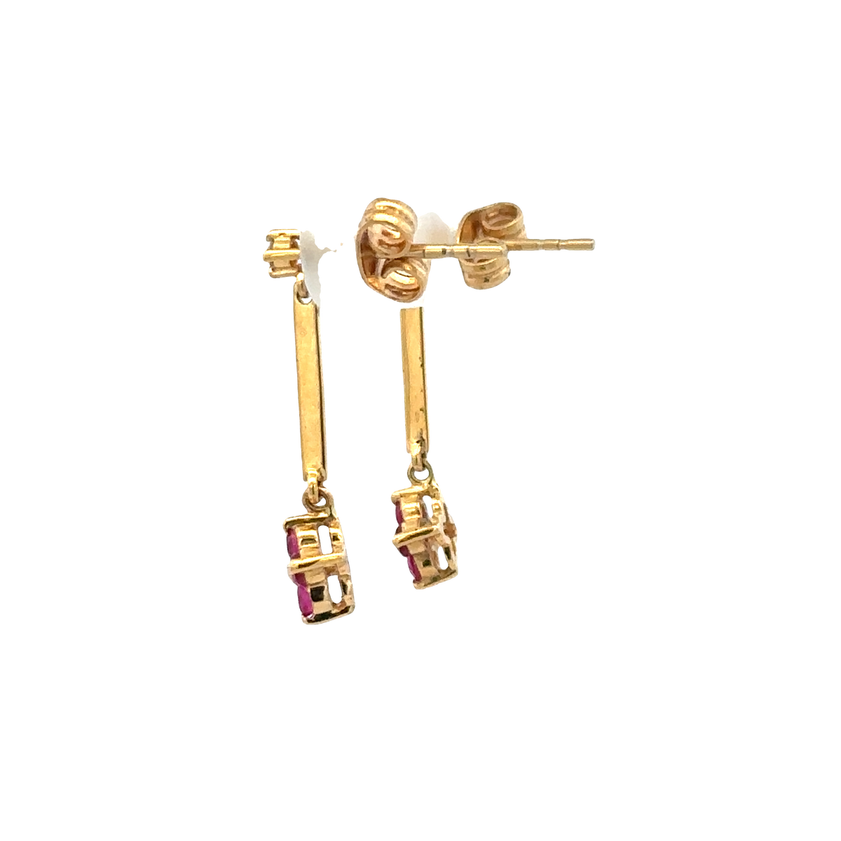 18ct yellow gold diamond earrings 1.7g (sh25094l)