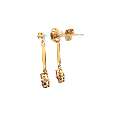 18ct yellow gold diamond earrings 1.7g (sh25094l)