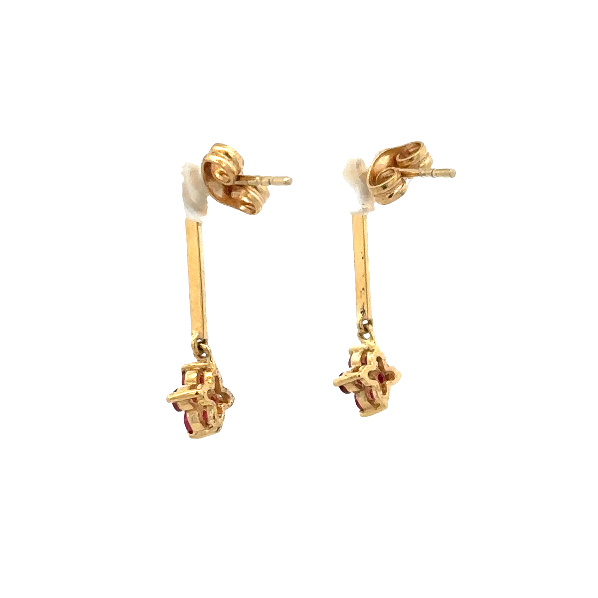18ct yellow gold diamond earrings 1.7g (sh25094l)