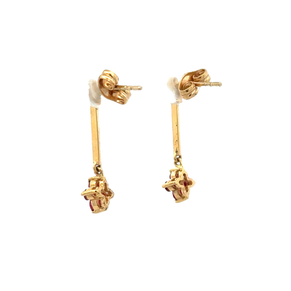 18ct yellow gold diamond earrings 1.7g (sh25094l)