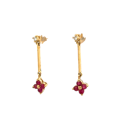 18ct yellow gold diamond earrings 1.7g (sh25094l)