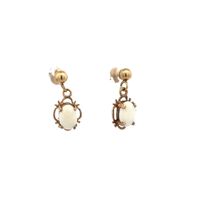 9ct yellow gold opal earrings 0.8g (sh25092l)