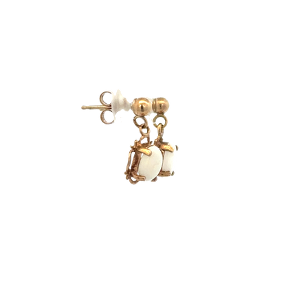 9ct yellow gold opal earrings 0.8g (sh25092l)