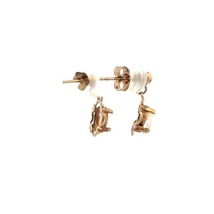 9ct yellow gold opal earrings 0.8g (sh25092l)