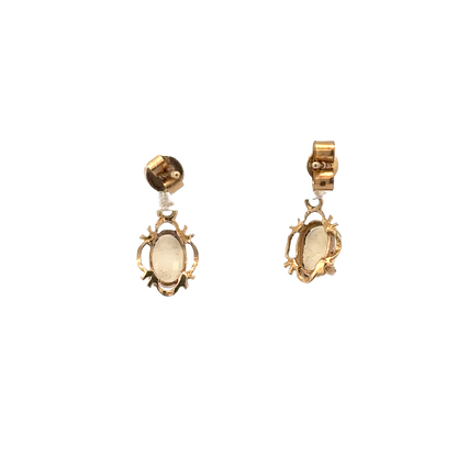 9ct yellow gold opal earrings 0.8g (sh25092l)