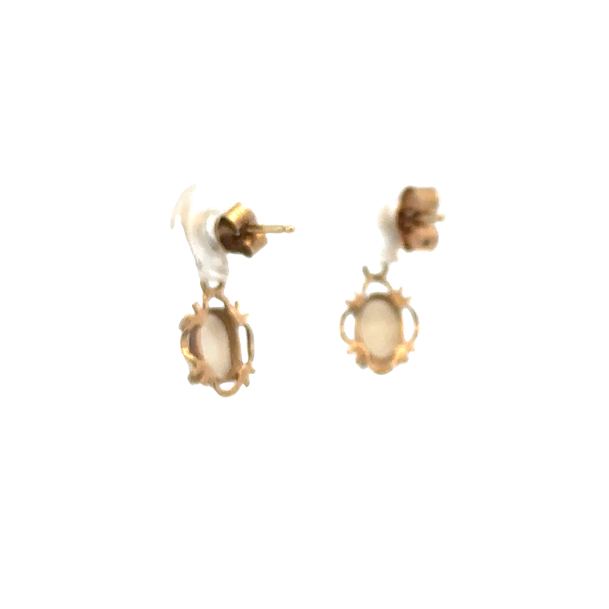 9ct yellow gold opal earrings 0.8g (sh25092l)