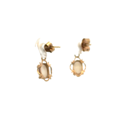 9ct yellow gold opal earrings 0.8g (sh25092l)