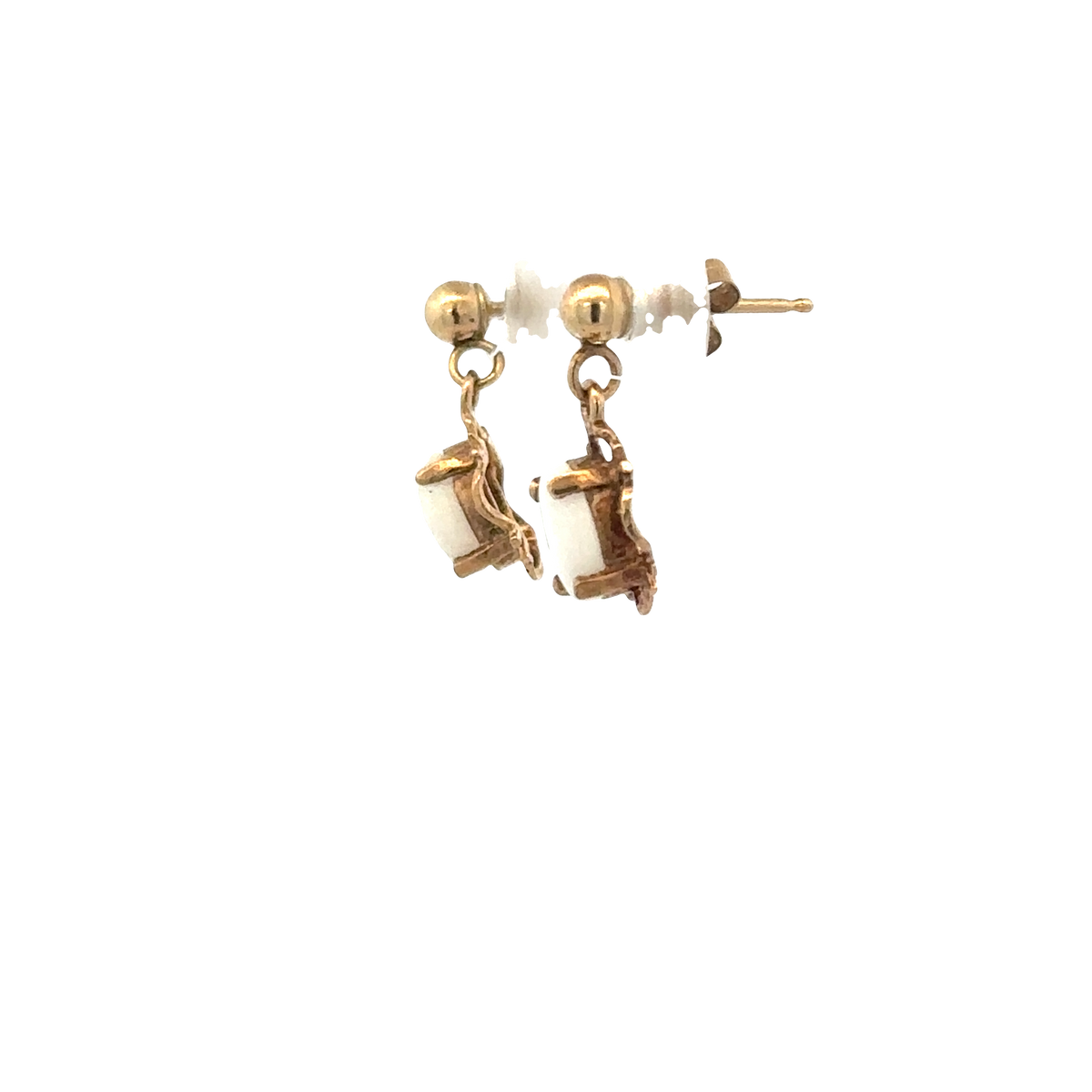 9ct yellow gold opal earrings 0.8g (sh25092l)