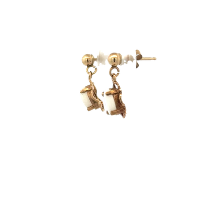 9ct yellow gold opal earrings 0.8g (sh25092l)