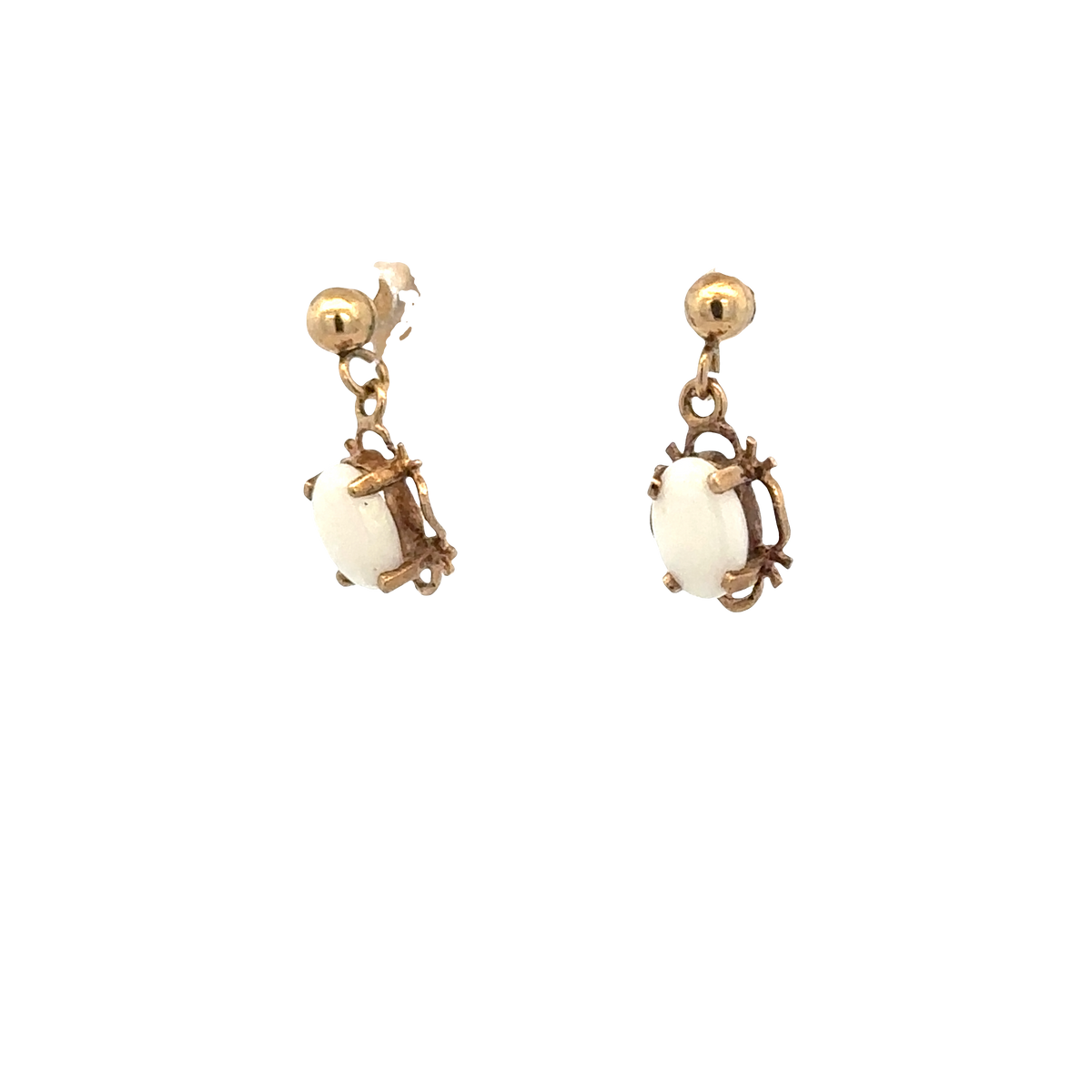 9ct yellow gold opal earrings 0.8g (sh25092l)