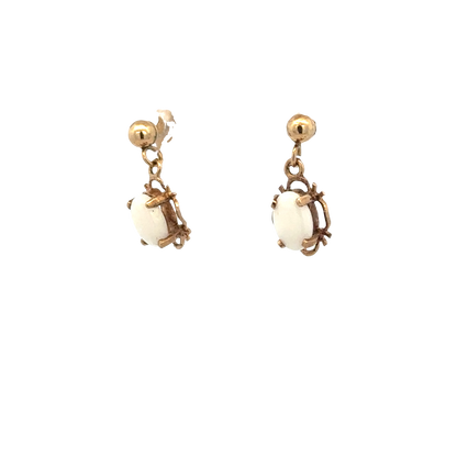 9ct yellow gold opal earrings 0.8g (sh25092l)