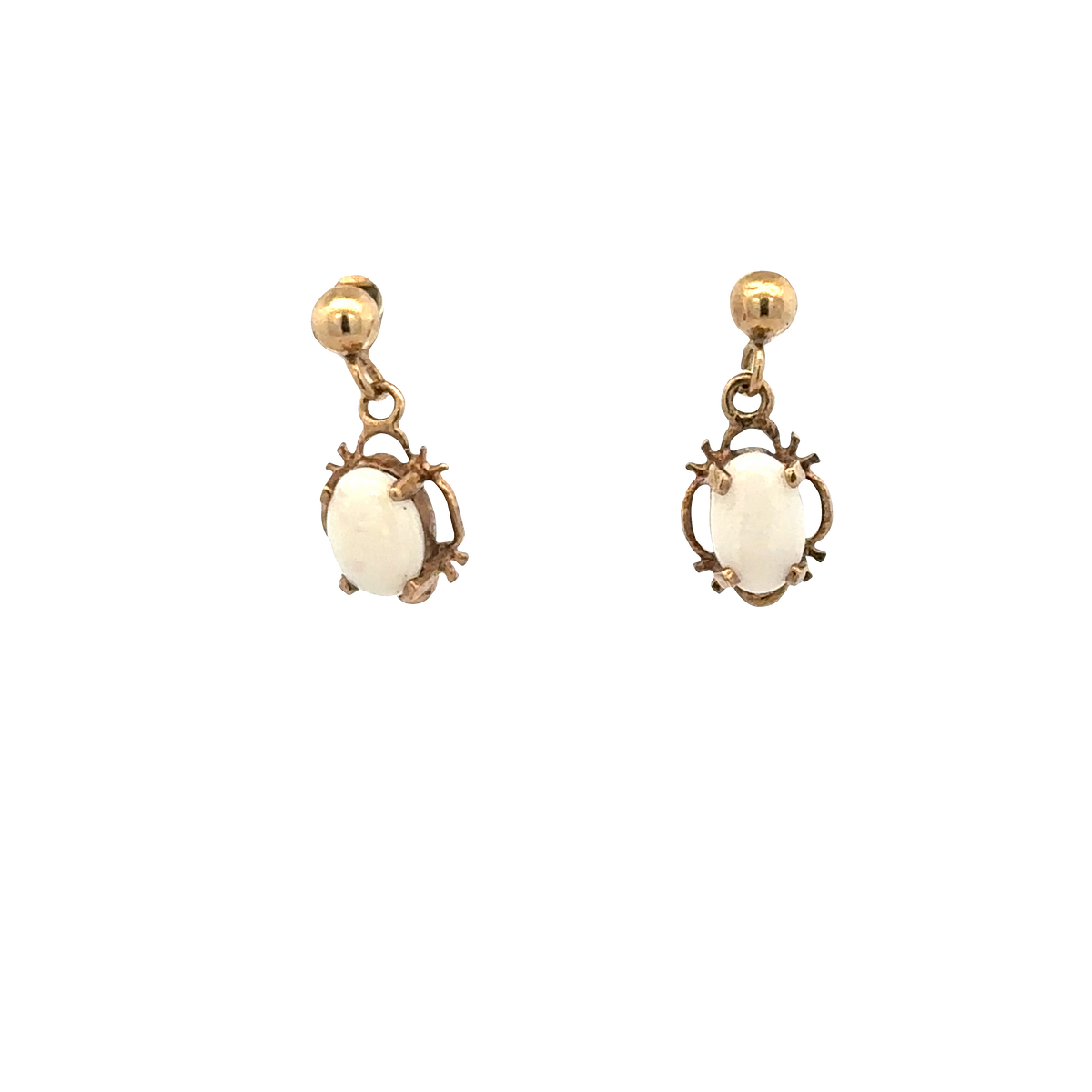 9ct yellow gold opal earrings 0.8g (sh25092l)