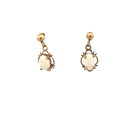 9ct yellow gold opal earrings 0.8g (sh25092l)