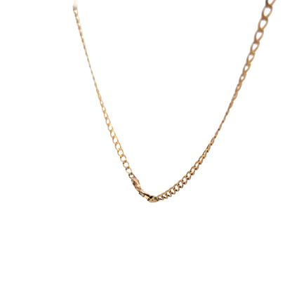 9ct yellow gold curb chain 4.4g (sh27781b)