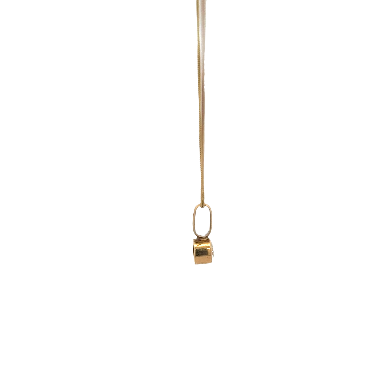 9ct yellow gold chain and diamond pendant 1.2g (bb1972b)