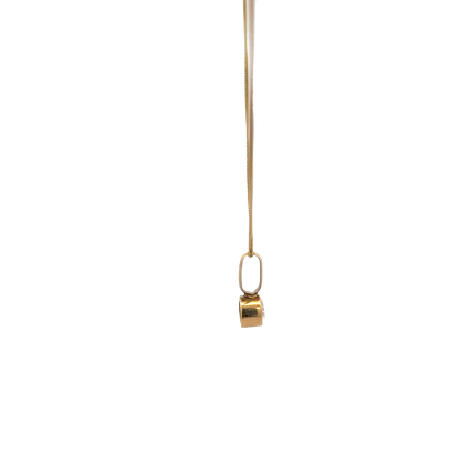 9ct yellow gold chain and diamond pendant 1.2g (bb1972b)
