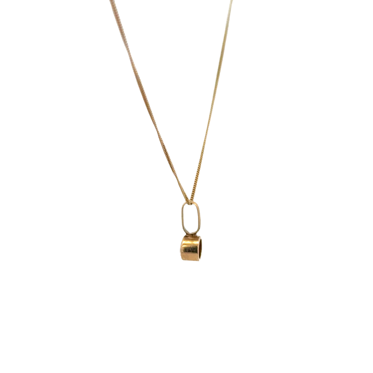 9ct yellow gold chain and diamond pendant 1.2g (bb1972b)