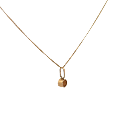 9ct yellow gold chain and diamond pendant 1.2g (bb1972b)