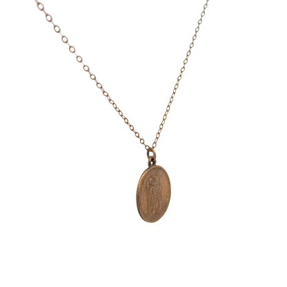 9ct yellow gold chain and St Christopher pendant 3.8g (sh26815b)