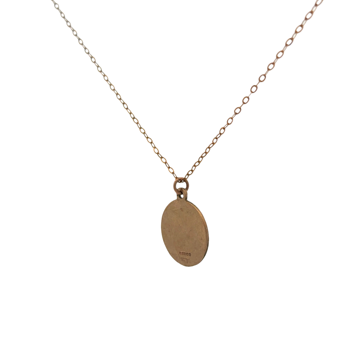 9ct yellow gold chain and St Christopher pendant 3.8g (sh26815b)