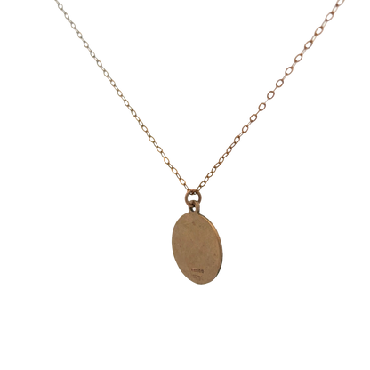 9ct yellow gold chain and St Christopher pendant 3.8g (sh26815b)