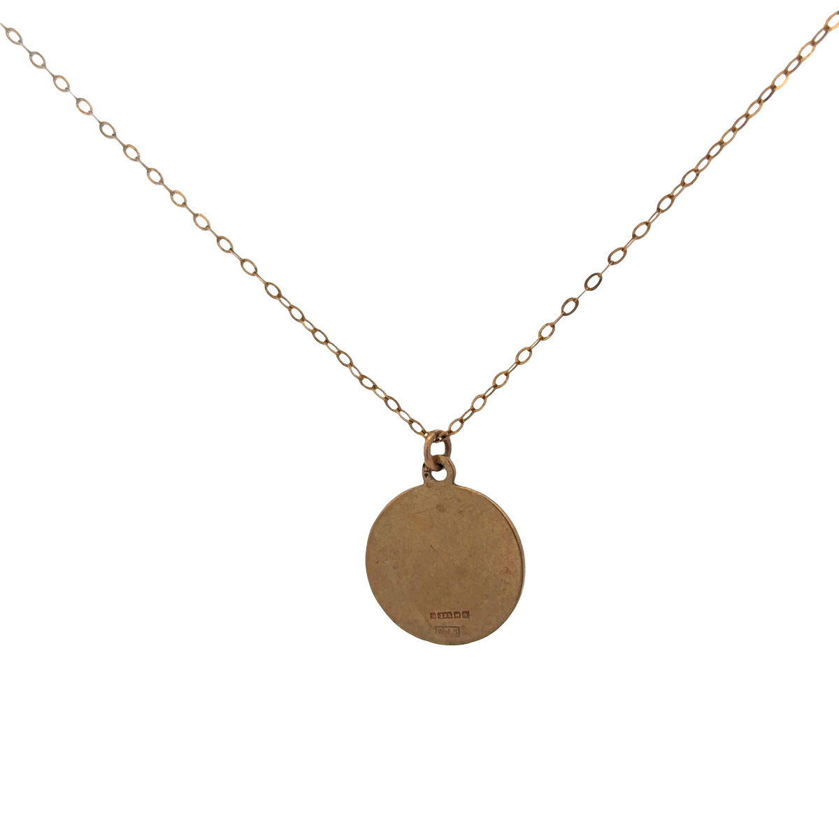 9ct yellow gold chain and St Christopher pendant 3.8g (sh26815b)