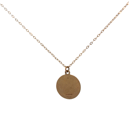 9ct yellow gold chain and St Christopher pendant 3.8g (sh26815b)