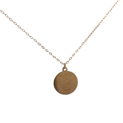9ct yellow gold chain and St Christopher pendant 3.8g (sh26815b)