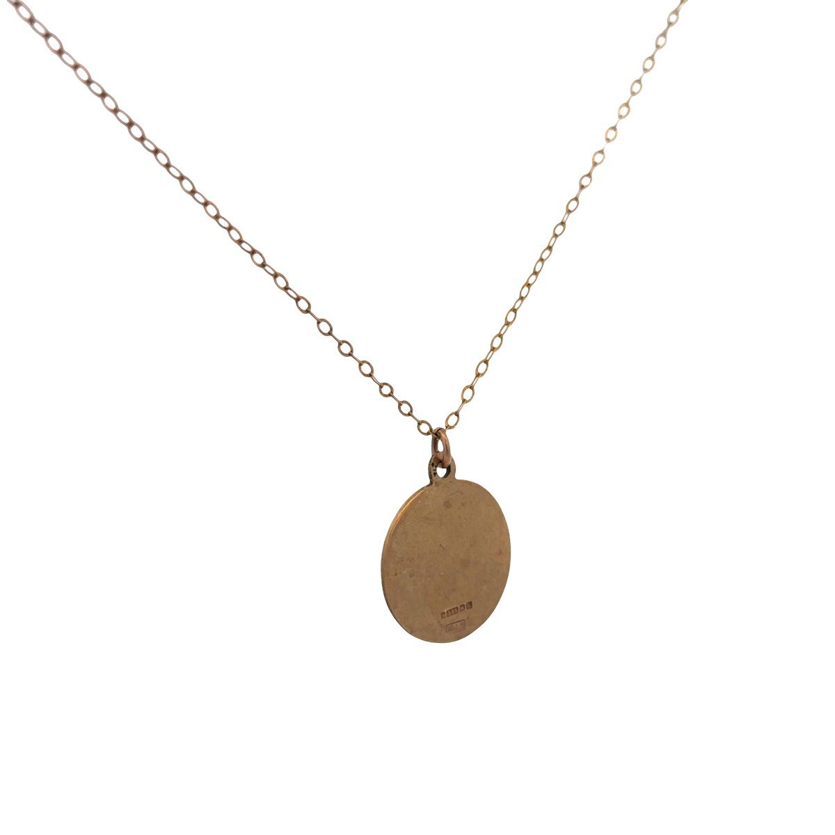 9ct yellow gold chain and St Christopher pendant 3.8g (sh26815b)