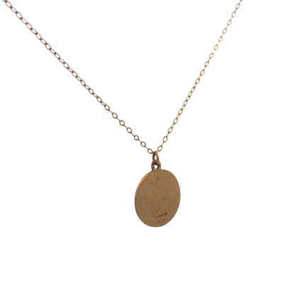 9ct yellow gold chain and St Christopher pendant 3.8g (sh26815b)