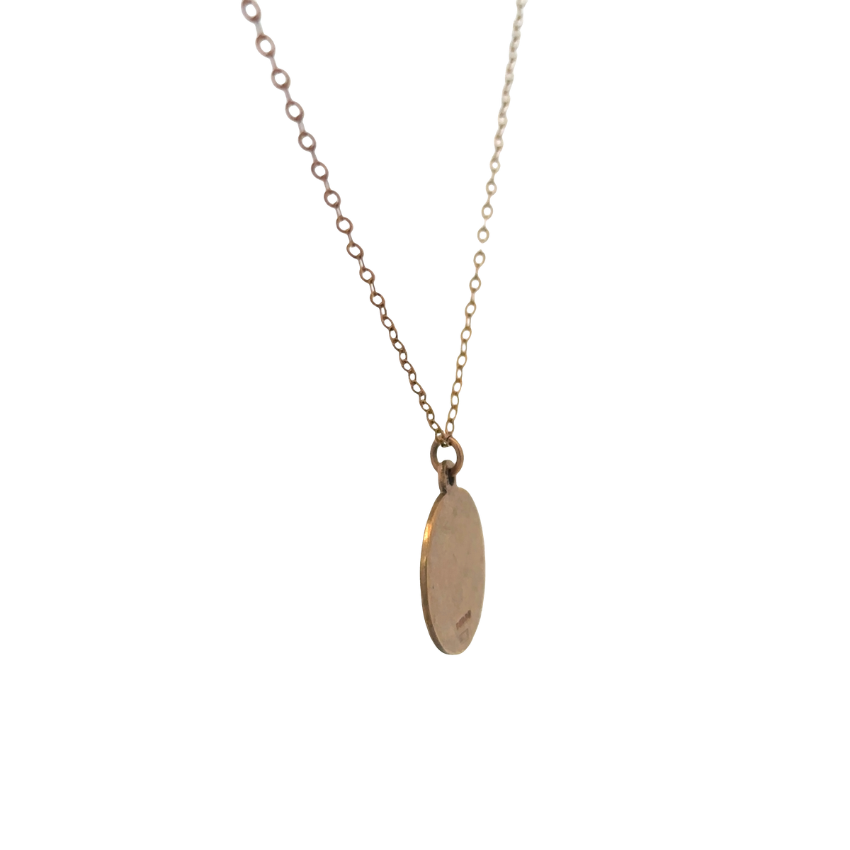 9ct yellow gold chain and St Christopher pendant 3.8g (sh26815b)